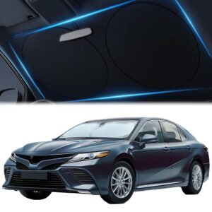 Car Windshield Sunshade with Mirror Cut Small (59"x29") | EcoNour 240T