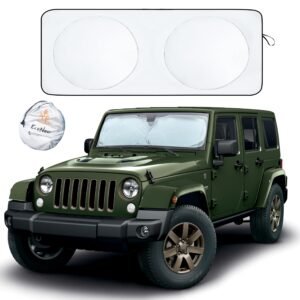 Jeep Wrangler Windshield Sunshade X-Small (59.5" x 20.5") | EcoNour